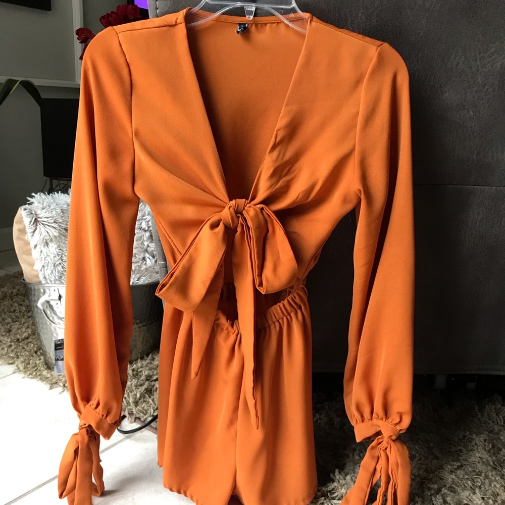 Burnt orange romper